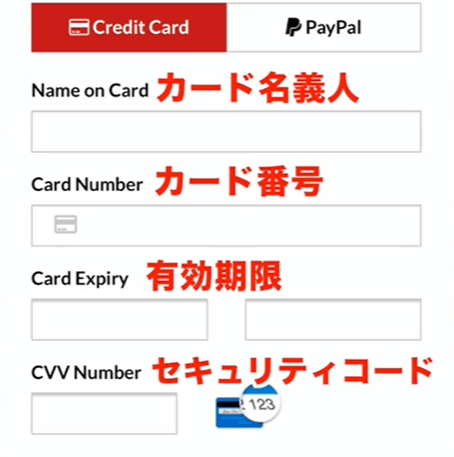 赤十字社　クレジットカード情報